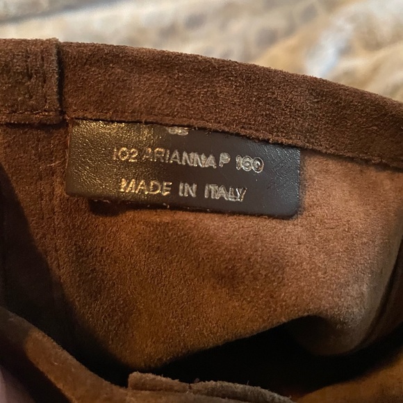 New without box-Coach Arianna Mid-Calf Brown Fringed Suede Boots Sz 8 Made Italy - Picture 8 of 8